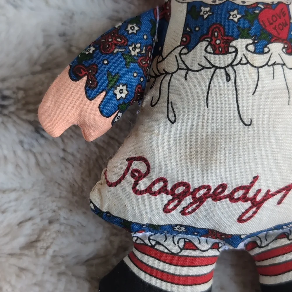 Vintage Applause Signed by Kim Gruelle Raggedy Ann & Andy Bean Bag Plush